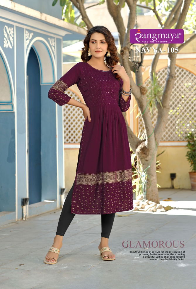 Rangmaya Navya Fancy Designer Wholesale Party Wear Kurtis